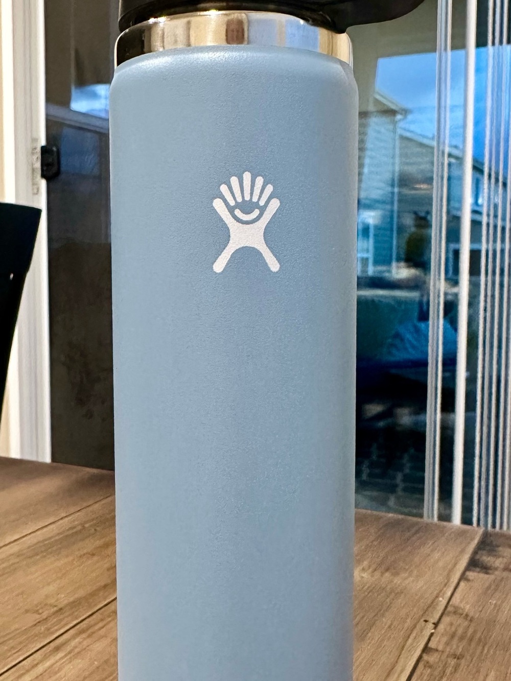 Hydro Flask Light Blue Insulated Bottle with White Logo